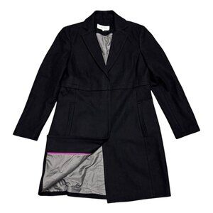 CALVIN KLEIN WOOL Luxury Designer Casual Winter Trench Pea Coat Womens 6